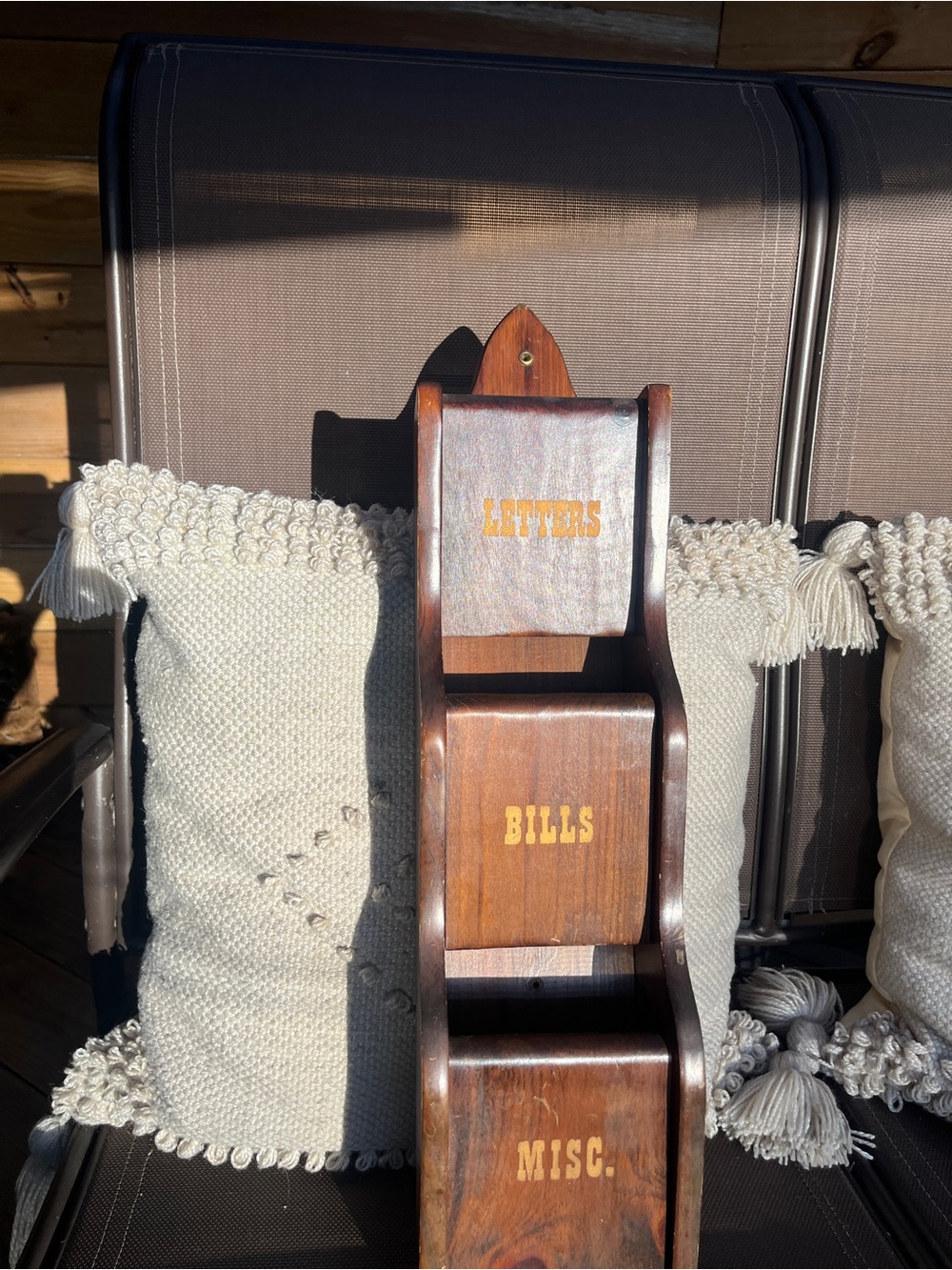 Wood Wall Mail Organizer - Brown